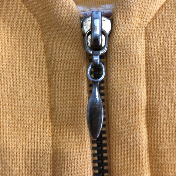 VINTAGE YELLOW ZIP UP TOP - Picture 4 of 7